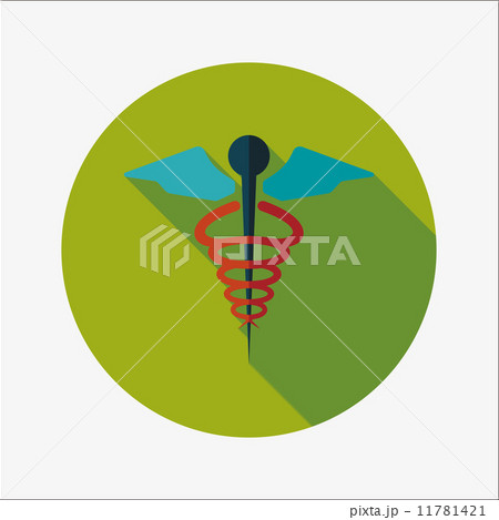 medical flat icon with long shadowのイラスト素材 [11781421] - PIXTA