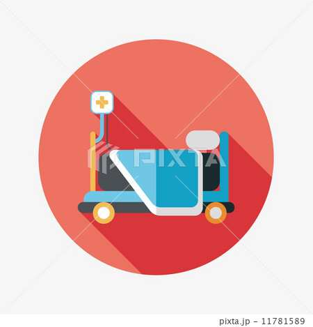 hospital bed flat icon with long shadow 11781589