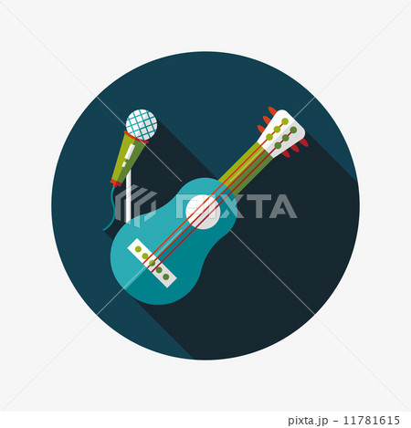 guitar flat icon with long shadow,eps10 guitar flat icon with long shadow,eps10 11781615