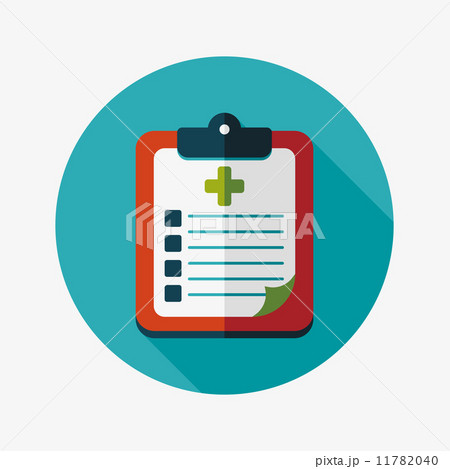 clinical record flat icon with long shadow clinical record flat icon with long shadow 11782040