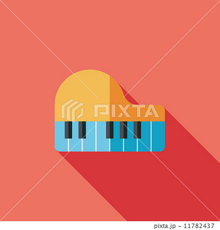 piano flat icon with long shadow,eps10 11782437