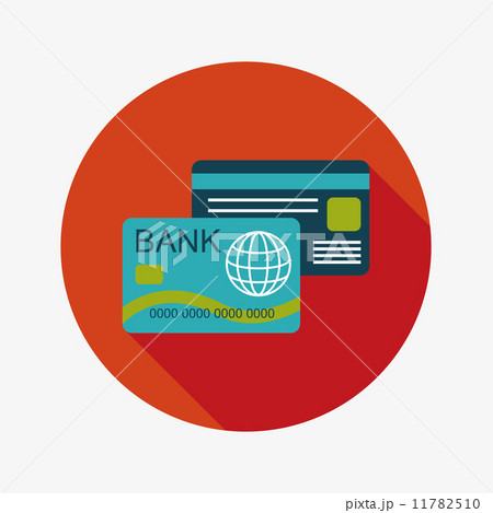 credit card flat icon with long shadow 11782510