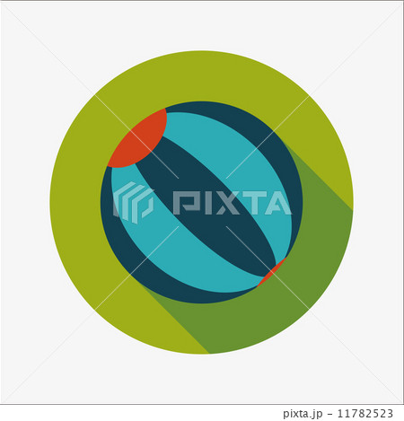 Beach ball flat icon with long shadow Beach ball flat icon with long shadow 11782523