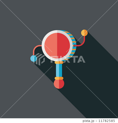 baby rattle flat icon with long shadow,eps10 11782585