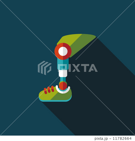 prosthetic leg flat icon with long shadow prosthetic leg flat icon with long shadow 11782664