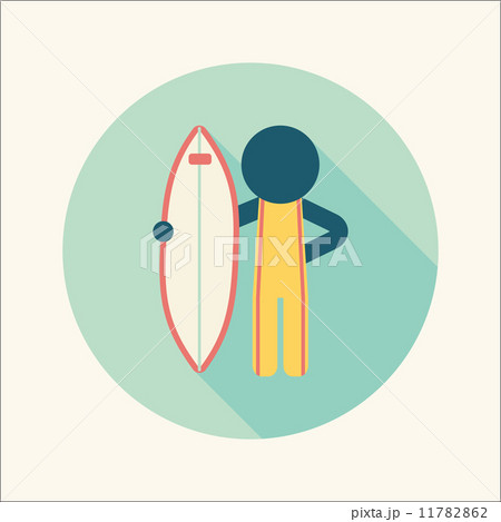 surfing flat icon with long shadow surfing flat icon with long shadow 11782862