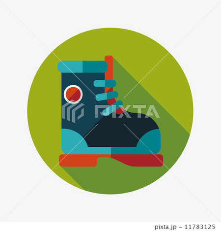 Boot flat icon with long shadow Boot flat icon with long shadow 11783125