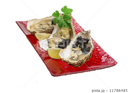 Oysters with black cavair Oysters with black cavair 11786485