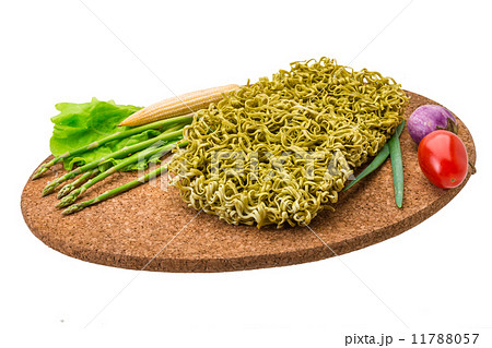 Green raw noodles 11788057