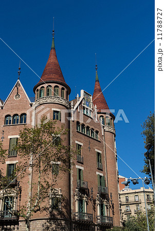 Modernist house like a castle in Barcelona city Modernist house like a castle in Barcelona city 11788727