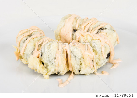 Japanese Cuisine -Tempura Maki Sushi (Deep Fried Roll made of sa Japanese Cuisine -Tempura Maki Sushi (Deep Fried Roll made of sa 11789051