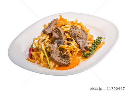 Fried noodles with beef Fried noodles with beef 11790447