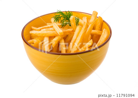 French fries on white background 11791094