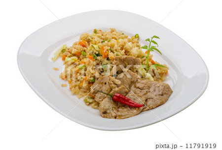 Fried rice with pork Fried rice with pork 11791919