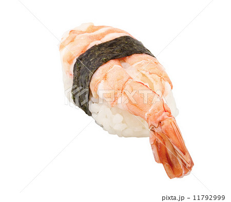 Shrimp sushi closeup isolated on white background Shrimp sushi closeup isolated on white background 11792999