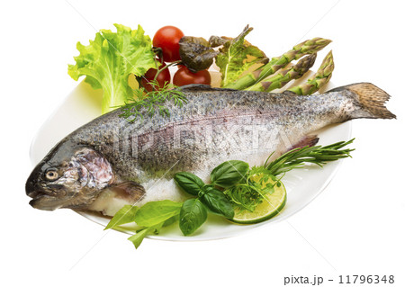 Fresh raw rainbow trout 11796348