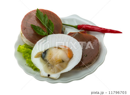 Raw fresh scallops 11796703