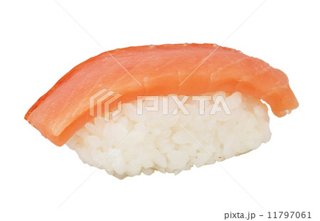 salmon sushi with white background 11797061
