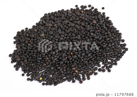 Heap of black lentil isolated on white Heap of black lentil isolated on white 11797688