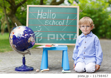 Little boy at blackboard, Back to school concept. Little boy at blackboard, Back to school concept. 11798467
