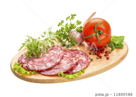 Fresh ripe salami 11800586