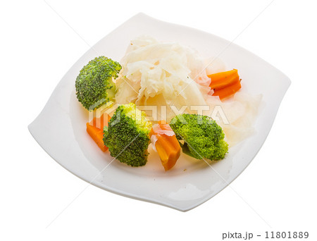 Boiled cabbage and broccoli 11801889