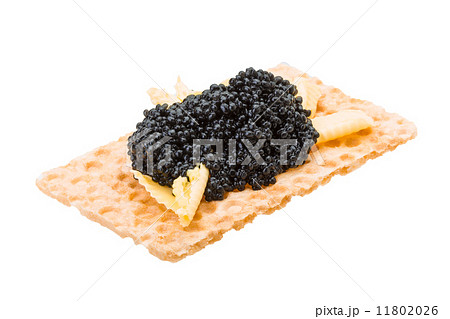 Toast with black caviar Toast with black caviar 11802026