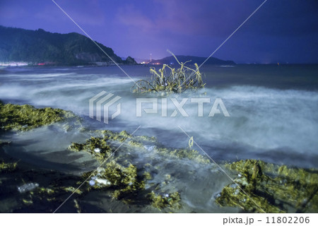 台風18号の夜の爪痕 11802206