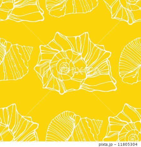 Seamless pattern with decorative shells 11805304