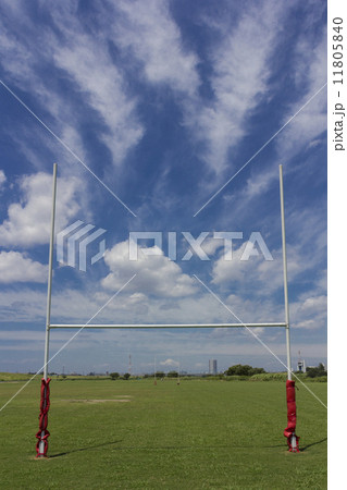 ラグビーのゴールポスト、ノーサイド・夏… 11805840