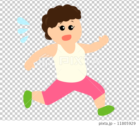 ジョギングをする女性　エクササイズ 11805929