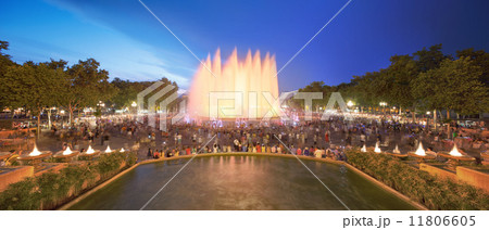 night view of Magic Fountain in Barcelona night view of Magic Fountain in Barcelona 11806605