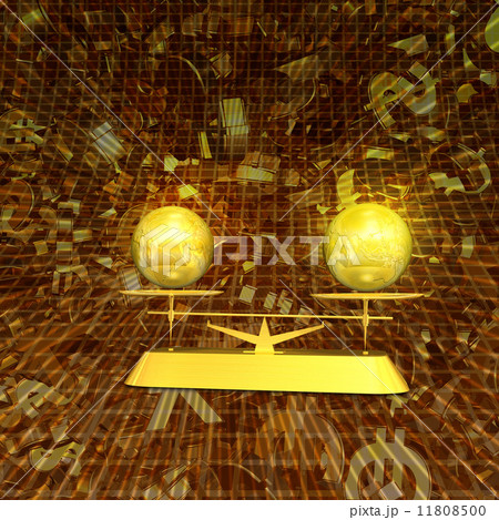 黄金の地球の重さを測る／天秤測定器 11808500