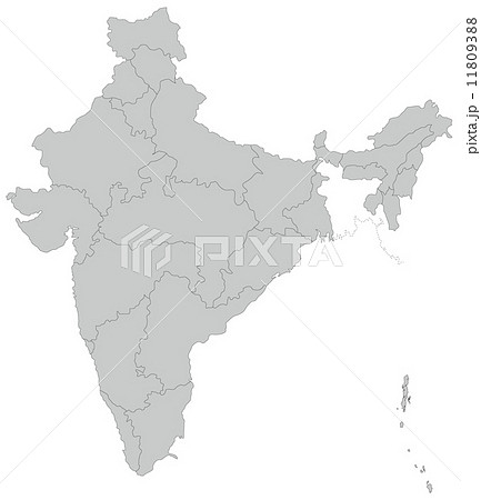 インドの地図のイラスト素材