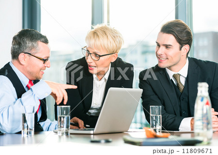 Business - meeting in office, people working with document 11809671