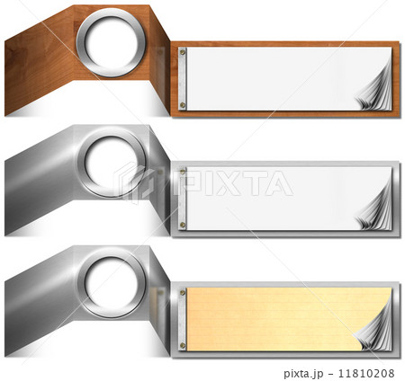 Metal and wood banners with Blank Pages Metal and wood banners with Blank Pages 11810208
