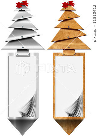 Stylized Christmas Tree Vertical Banners Stylized Christmas Tree Vertical Banners 11810412