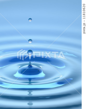 Water drop. Abstract blue background. 11810620
