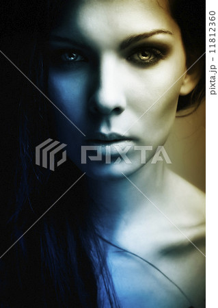 extravagant beautiful girl dark portrait 11812360