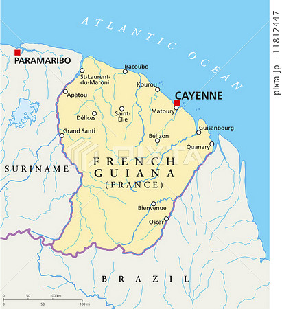 French Guiana Political Map 11812447