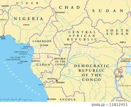 West Central Africa Political Map 11812451