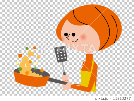 料理中の女性　 11813277