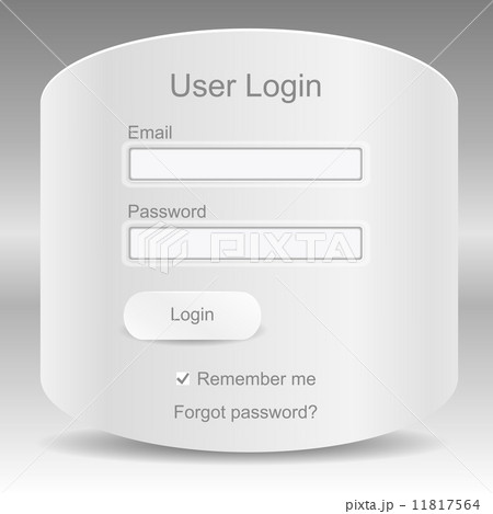 Web elements. Register and login web window Web elements. Register and login web window 11817564