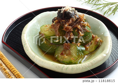 胡瓜の酢の物　夏　和食　白背景 11818615