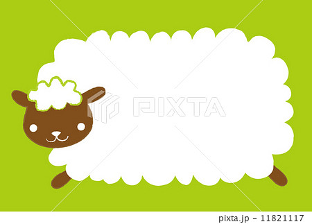 羊のキャラクターのイラスト素材