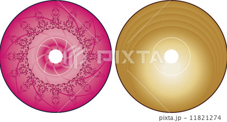 Cd Dvd Label Design Templateのイラスト素材