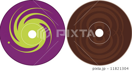 cd dvd label design templateのイラスト素材 11821304 pixta