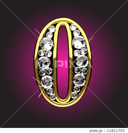 Vector golden figure with diamonds 11821705