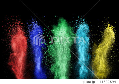 White powder explosion isolated on black 11822894