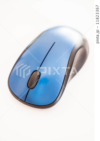 Blue wireless mouse isolated on white background Blue wireless mouse isolated on white background 11823367